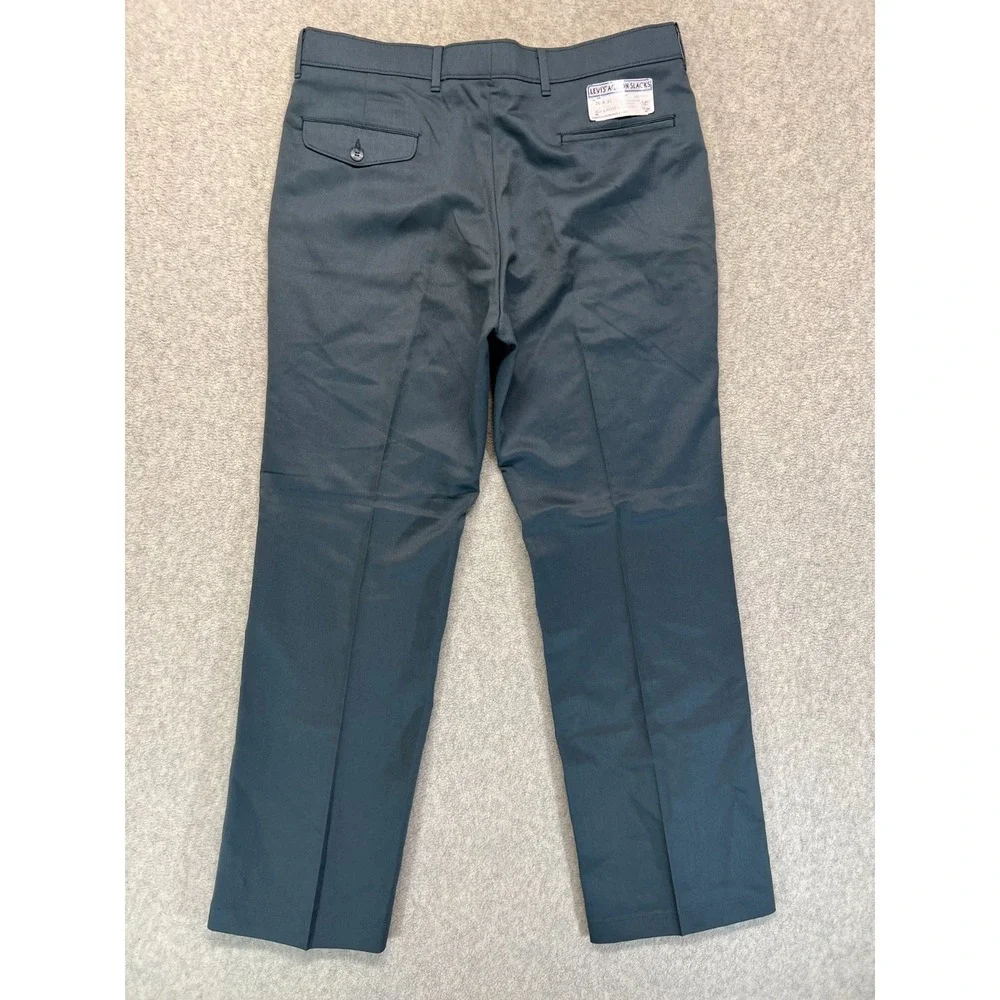 NWT Levi's‎ Mens Dress Pants Action Slacks Blue Dura Prest Flat Front USA 36x31